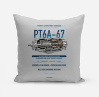 Thumbnail for PT6A-67 design on light gray pillow