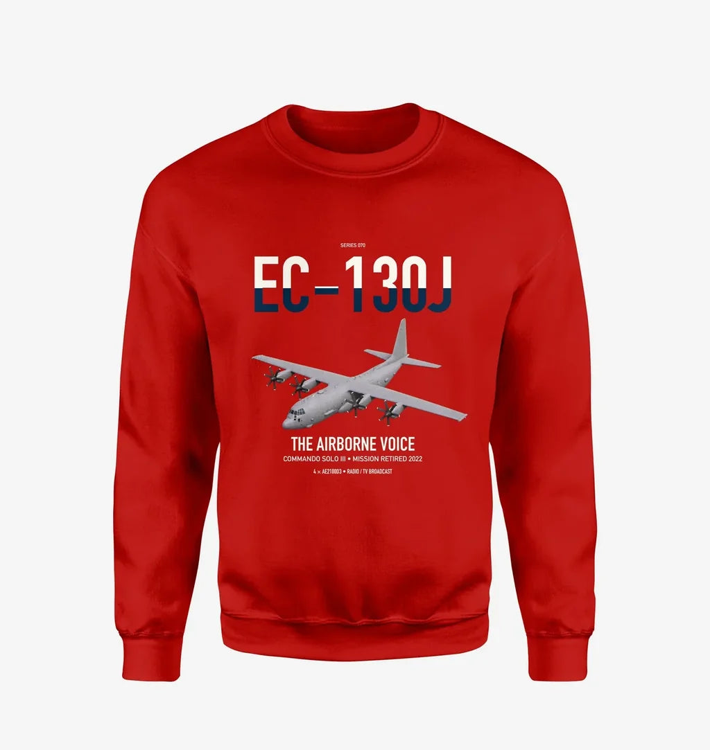EC-130J Commando Solo III design on red sweatshirt