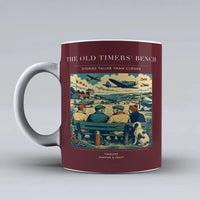 Thumbnail for VINTAGE G4140 - The Old Timers' Bench - Ceramic Mug design on darkred