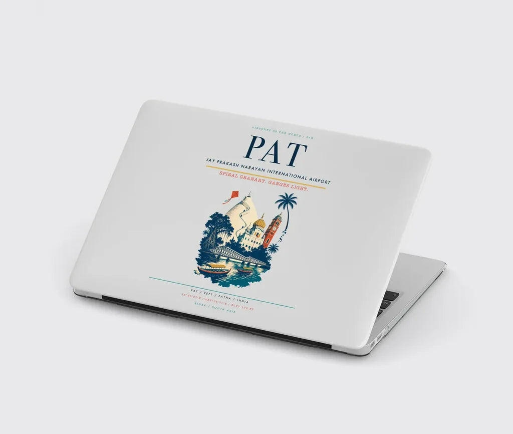 Jay Prakash Narayan International Airport (PAT) design on light gray MacBook case