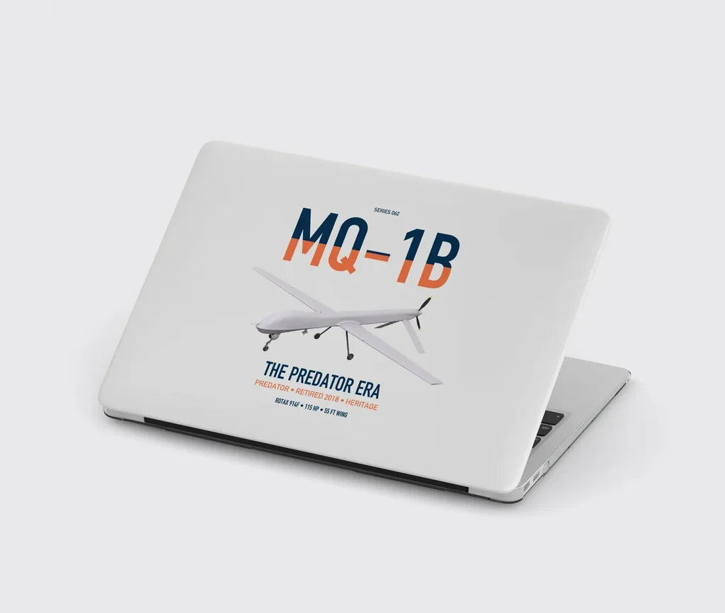 MQ-1B Predator design on light gray MacBook case