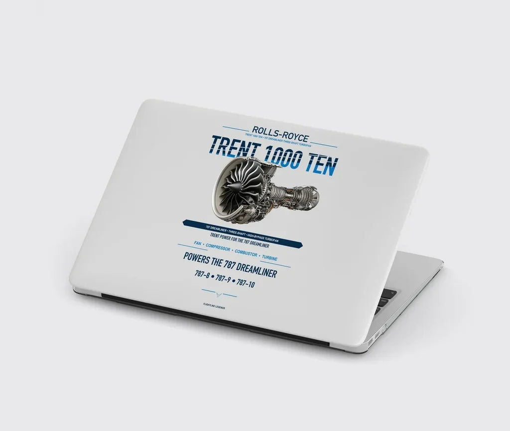 TRENT 1000 TEN design on light gray MacBook case