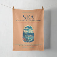 Thumbnail for Seattle-Tacoma International Airport (SEA) design on orange towel