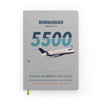 Thumbnail for Bombardier Global 5500 design on light gray notebook