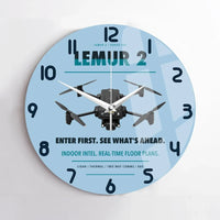 Thumbnail for BRINC LEMUR 2 design on light blue no frame wall clock