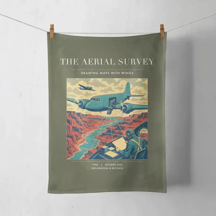 VINTAGE G4031 - The Aerial Survey - Designed Towels design on greenarmy