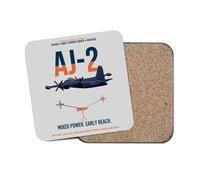 Thumbnail for AJ-2 Savage Tanker design on light gray 1 piece coaster