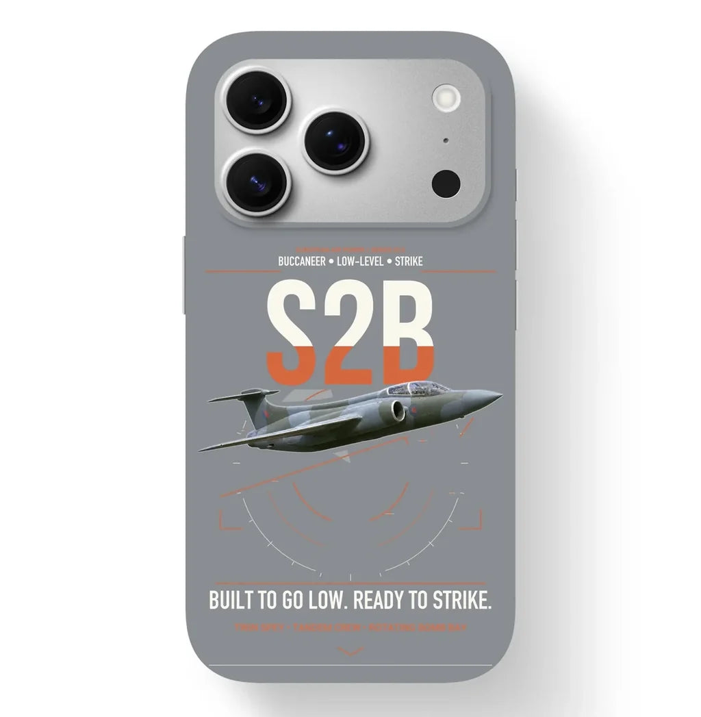 Blackburn Buccaneer S2B design on gray magsafe iphone case, for iPhone 17 Pro