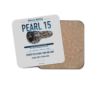 Thumbnail for PEARL 15 design on light gray 1 piece coaster