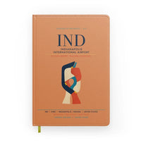 Thumbnail for Indianapolis International Airport (IND) design on orange notebook