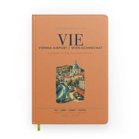 Thumbnail for Vienna Airport (VIE) design on orange notebook