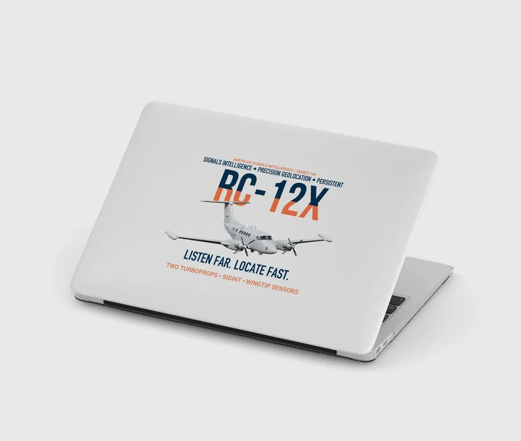 RC-12X Guardrail Signals From Above design on light gray MacBook case