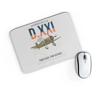Thumbnail for Fokker D.XXI — Dutch LVA aircraft 221 design on light gray rectangle mouse pad