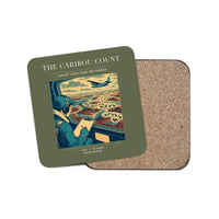 Thumbnail for The Caribou Count - Designed Coasters design on green army 1-piece