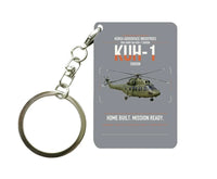 Thumbnail for Korea Aerospace Industries KUH-1 Surion design on gray designed key chain, double-side print