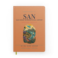 Thumbnail for San Diego International Airport (SAN) design on orange notebook