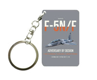 Thumbnail for F-5N F Adversary design on gray designed key chain, double-side print