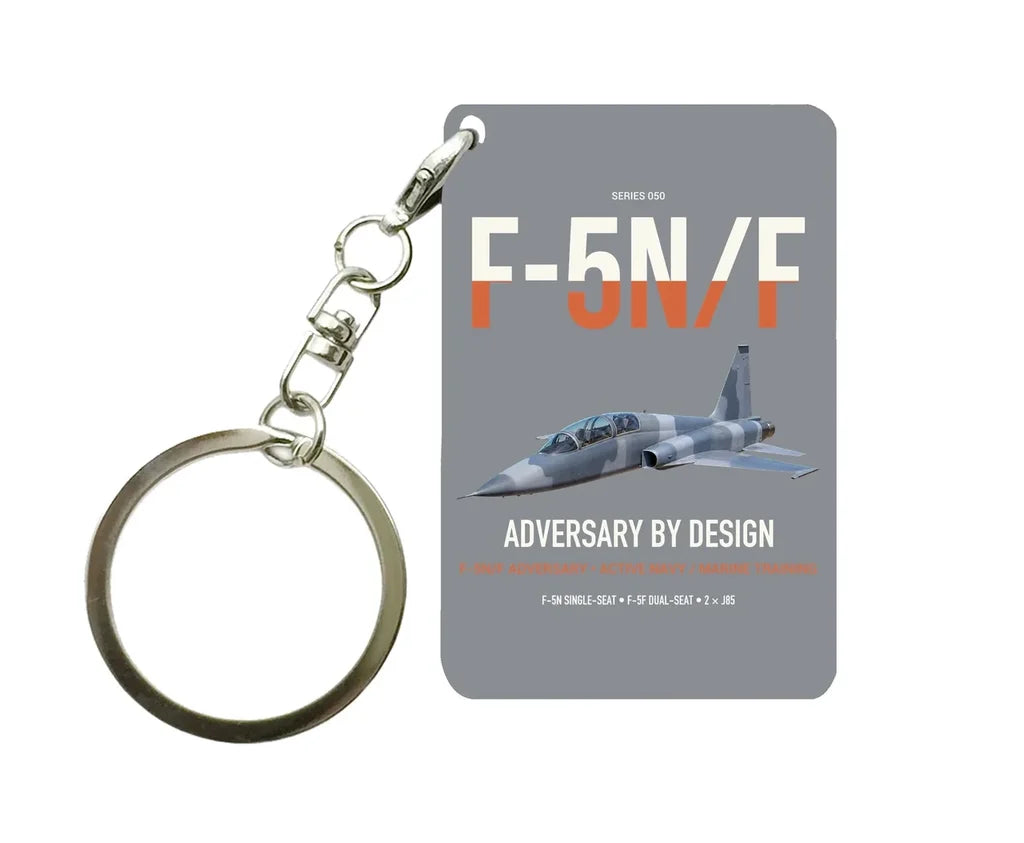 F-5N F Adversary design on gray designed key chain, double-side print
