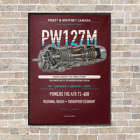 Thumbnail for PW127M vertical canvas print - framed - dark red background