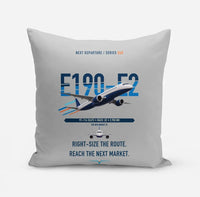 Thumbnail for Embraer E190-E2 design on light gray pillow