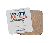 Thumbnail for KC-97L STRATOFREIGHTER design on light gray 1 piece coaster