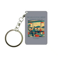 Thumbnail for VINTAGE G4247 - The Soda Fountain Airport - Designed Key Chain design on gray