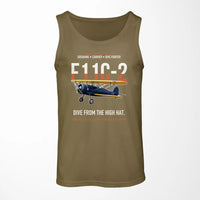 Thumbnail for F11C-2 Goshawk Dive from the High Hat design on green army tank top
