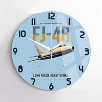 Thumbnail for FJ-4B Fury design on light blue no frame wall clock