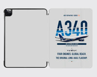 Thumbnail for Airbus A340-300 design on light gray ipad tablet case