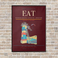 Thumbnail for Pangborn Memorial Airport EAT — Wenatchee vertical canvas print - framed - dark red background
