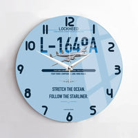 Thumbnail for Lockheed L-1649A Starliner design on light blue no frame wall clock