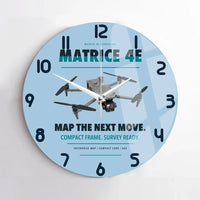 Thumbnail for DJI Matrice 4E design on light blue no frame wall clock