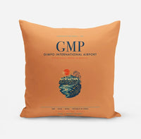 Thumbnail for Gimpo International Airport (GMP) design on orange pillow