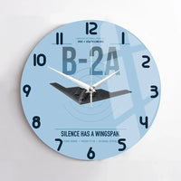 Thumbnail for B-2A Spirit design on light blue no frame wall clock