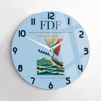 Thumbnail for Martinique Aimé Césaire International Airport (FDF) design on light blue no frame wall clock