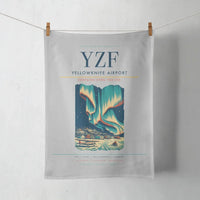Thumbnail for Yellowknife Airport (YZF) design on light gray towel