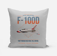Thumbnail for F-100D Super Sabre design on light gray pillow