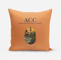 Thumbnail for Accra International Airport (ACC) design on orange pillow