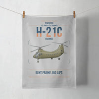 Thumbnail for Piasecki H-21C Shawnee design on light gray towel