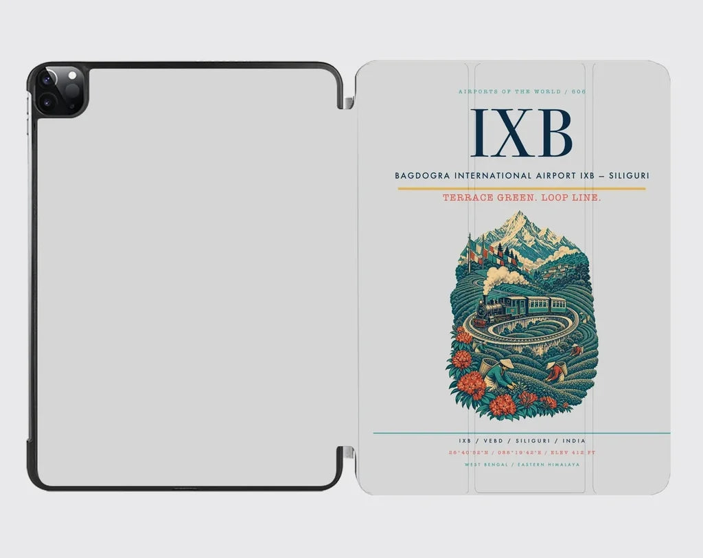 Bagdogra International Airport (IXB) design on light gray ipad tablet case