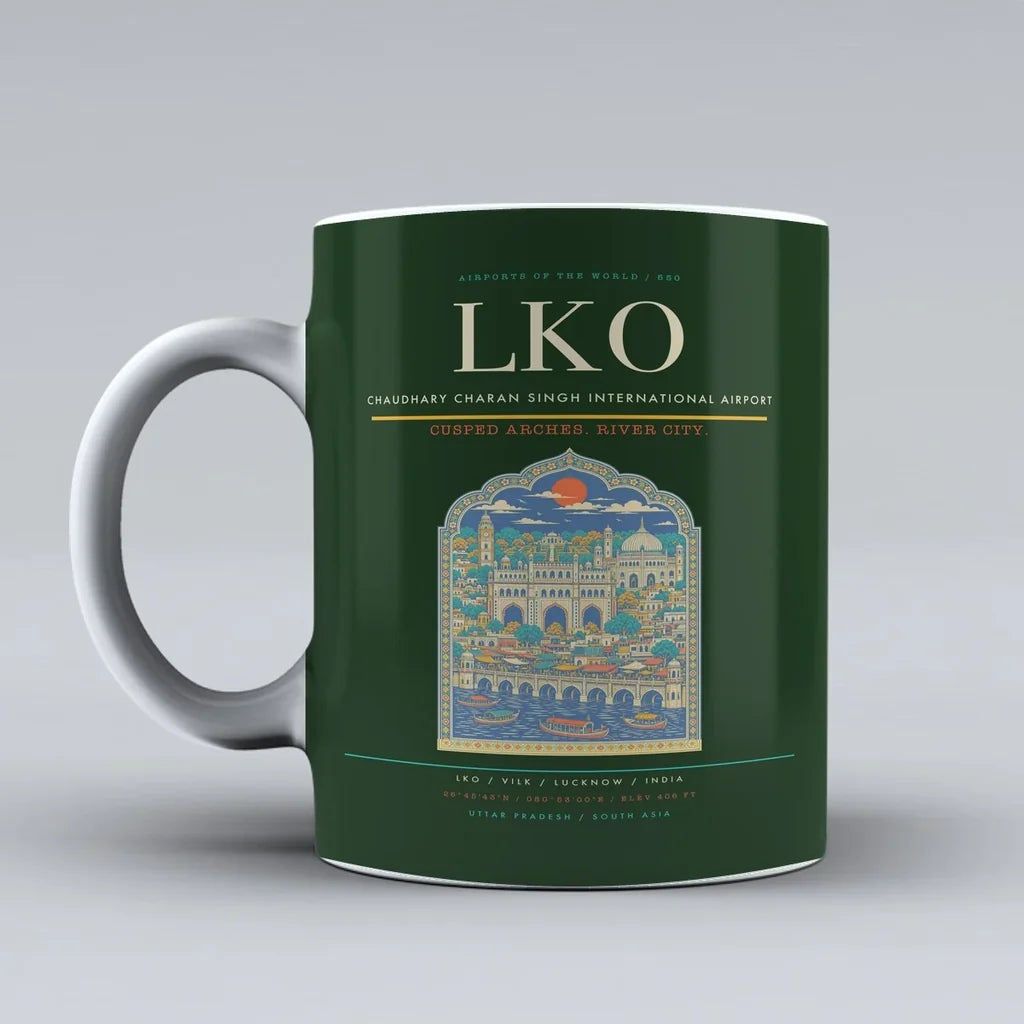 Chaudhary Charan Singh International Airport LKO Mug - Dark Green
