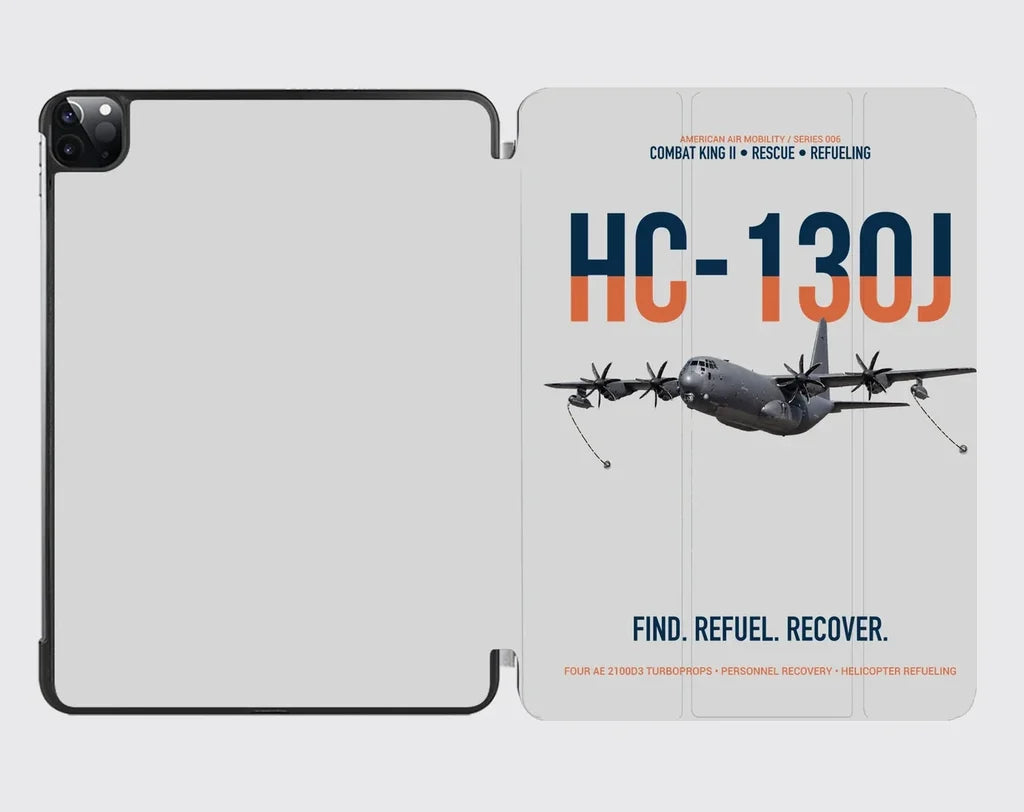 HC-130J COMBAT KING II design on light gray ipad tablet case