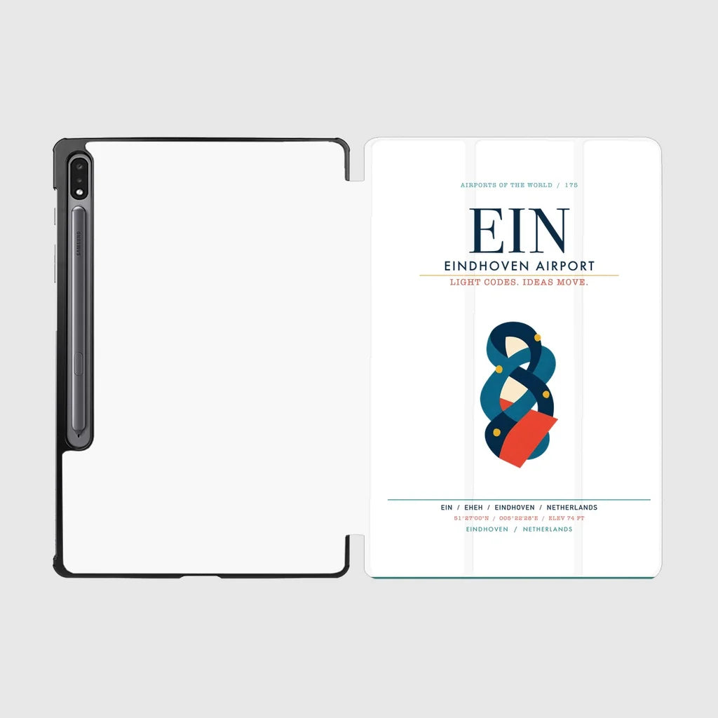 Eindhoven Airport (EIN) design on white samsung tablet tablet case