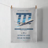 Thumbnail for Boeing 777-200LR design on light gray towel