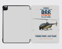 Thumbnail for Robinson R66 design on light gray ipad tablet case