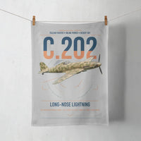 Thumbnail for Macchi C.202 Folgore design on light gray towel