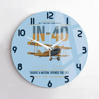Thumbnail for Curtiss JN-4D Jenny design on light blue no frame wall clock