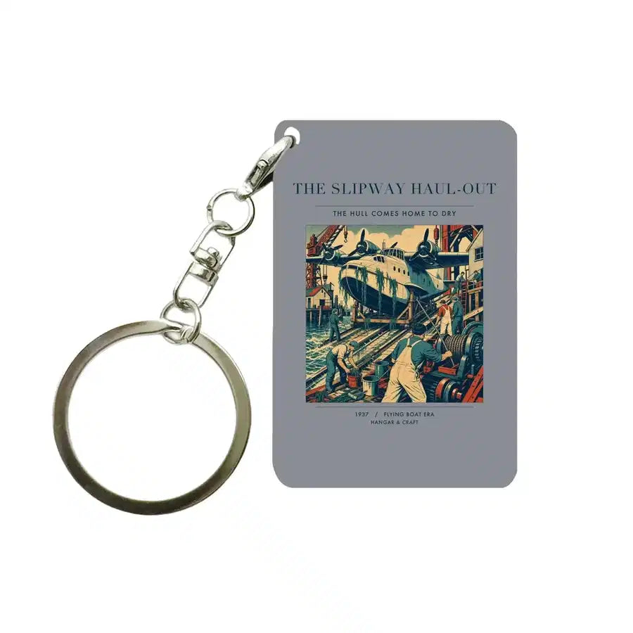 VINTAGE G4440 - The Slipway Haul-Out - Designed Key Chain design on gray