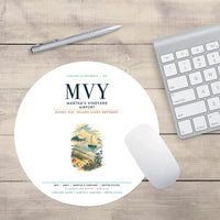 Thumbnail for Martha's Vineyard Airport (MVY) design on white round mouse pad