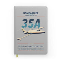 Thumbnail for Bombardier Learjet 35A design on light gray notebook